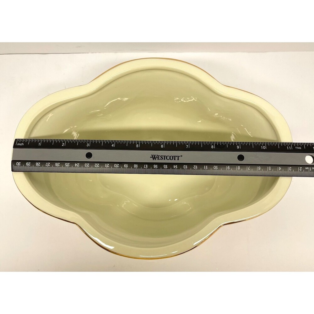 Formalities by Baum Bros Victorian Rose Large Scalloped Oval Bowl 11x8x5.5"-VTG - Picture 12 of 13